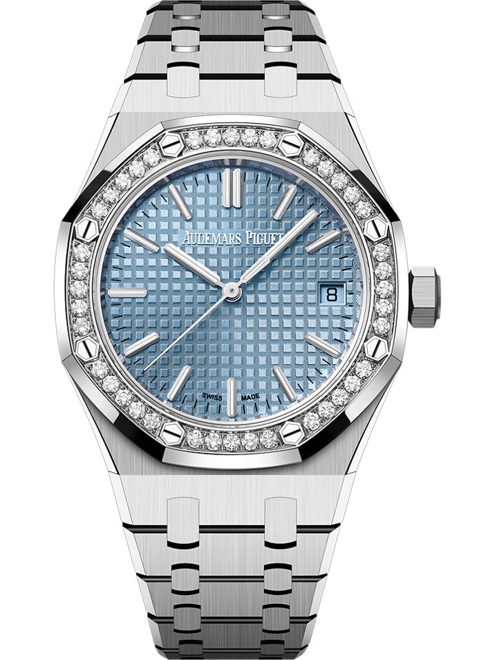 Audemars Piguet Royal Oak Selfwinding 37 mm Light Blue Dial with Diamonds Stainless Steel Bracelet 15551ST.ZZ.1356ST.04