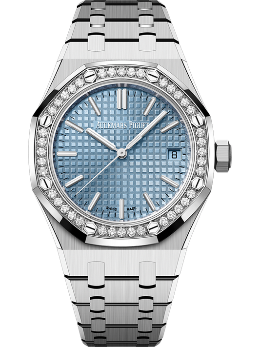 Audemars Piguet Royal Oak Selfwinding 37 mm Light Blue Dial with Diamonds Stainless Steel Bracelet 15551ST.ZZ.1356ST.04