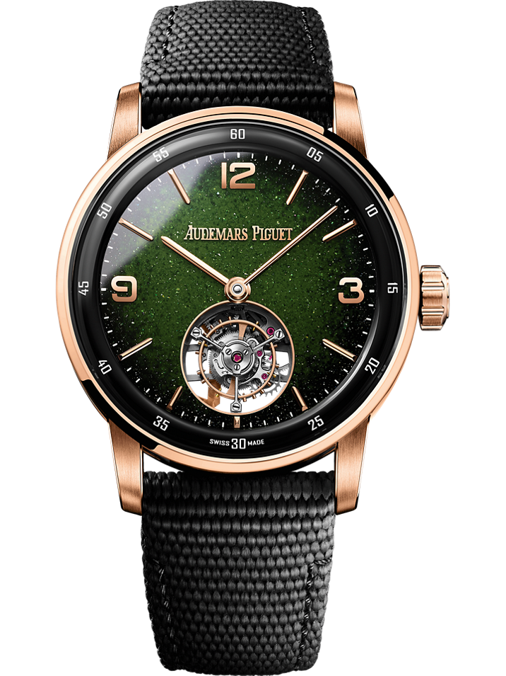 Audemars Piguet Code 11.59 by Audemars Piguet Selfwinding Flying Tourbillon  41 mm Green  Dial Ceramic Rubber-Coated Strap 26396NR.OO.D002KB.01