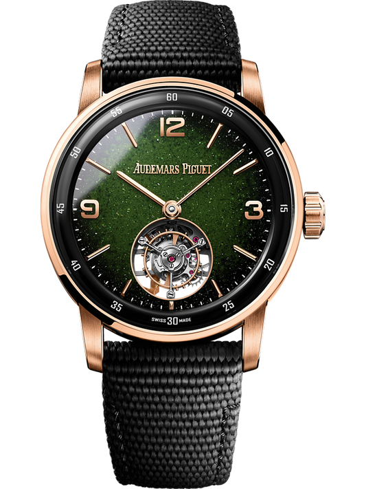 Audemars Piguet Code 11.59 by Audemars Piguet Selfwinding Flying Tourbillon  41 mm Green  Dial Ceramic Rubber-Coated Strap 26396NR.OO.D002KB.01