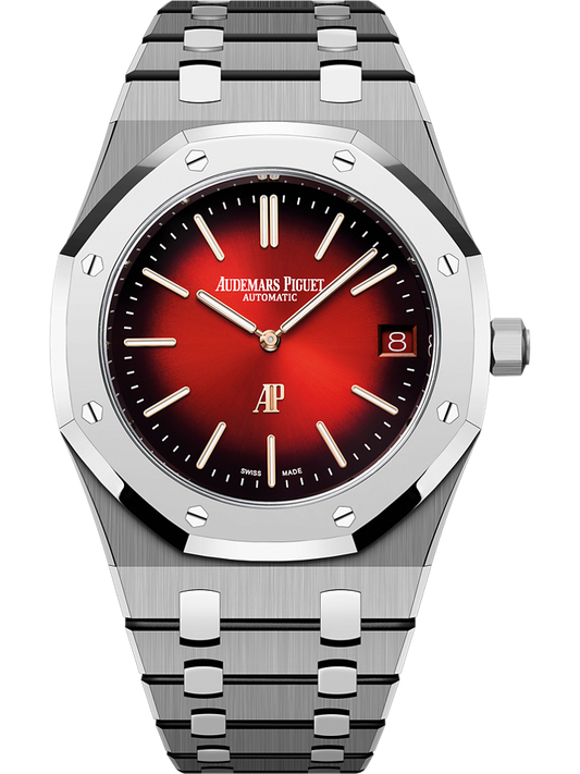 Audemars Piguet Royal Oak “Jumbo” Extra-Thin 39 mm Burgundy  Dial Titanium Bracelet 16202XT.OO.1240XT.01