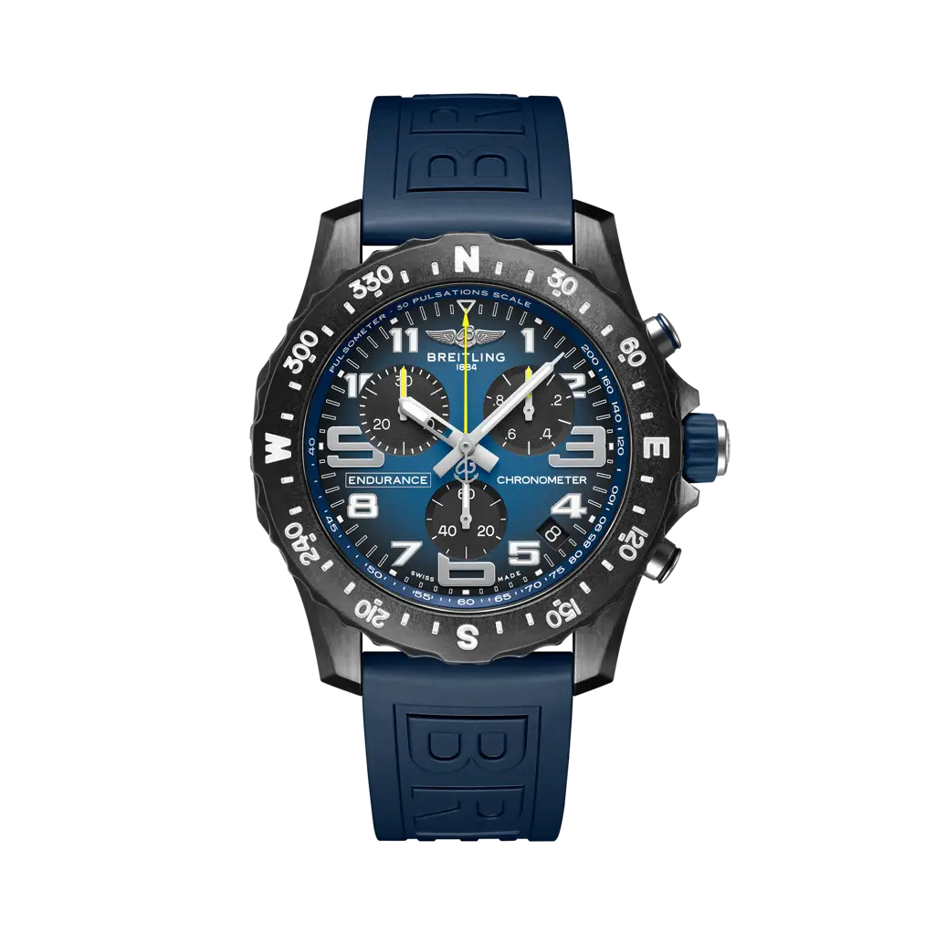 Breitling Endurance Pro 44 mm Blue Dial Breitlight Blue Rubber Strap X823101G1C1S1