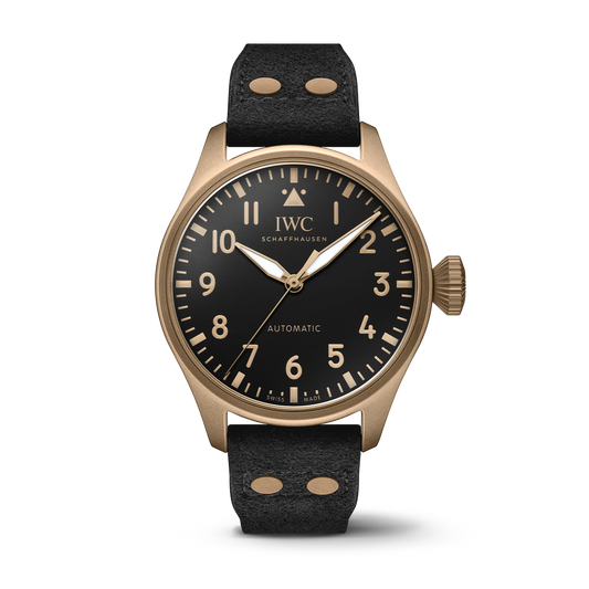 IWC Schaffhausen Big Pilot's Watch 43 Edition "Mr Porter" 43 mm Black Dial Bronze   Black alcantara strap IW329703