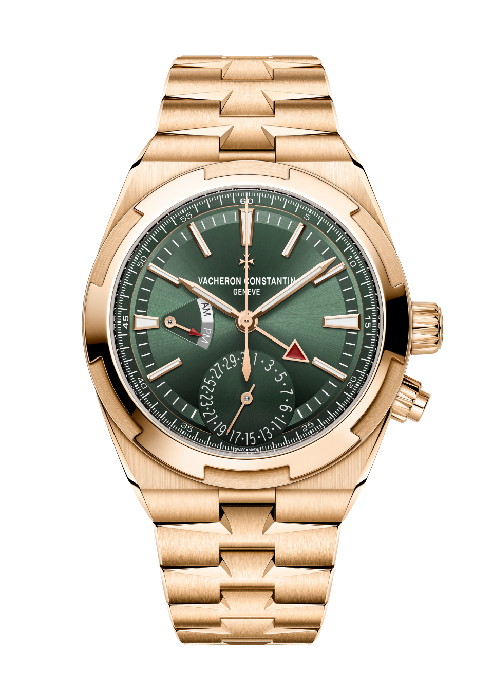 Vacheron Constantin Overseas dual time 41 mm Green Dial 18K Pink Gold Bracelet 7920V/210R-B965